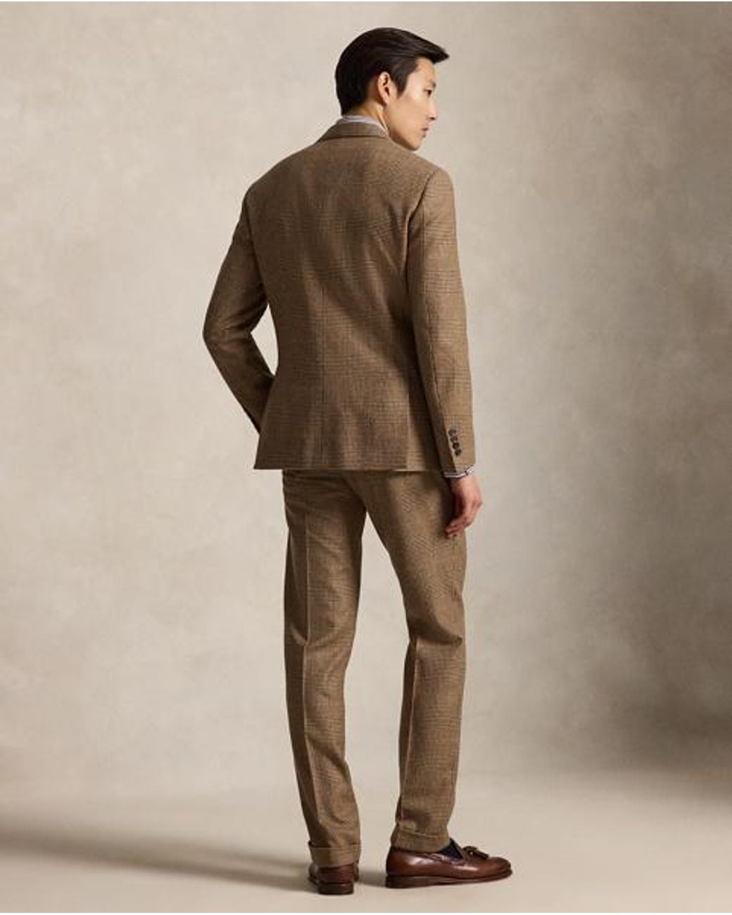 Polo Ralph Lauren Brown Polo Tailored Glen Plaid 3-Piece Suit for men