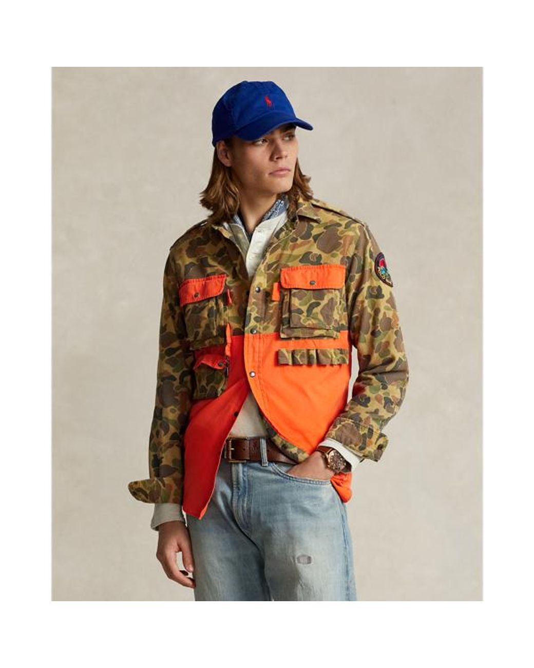 Polo Ralph Lauren Classic Fit Camo Utility Shirt in Red for Men Lyst UK