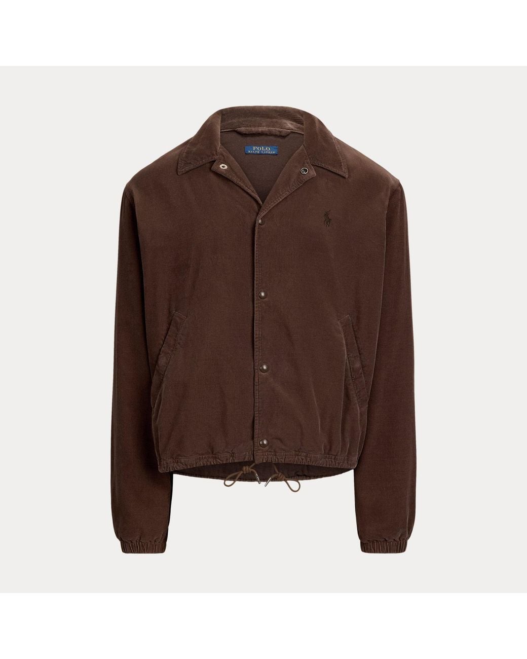 Polo Ralph Lauren Brown Relaxed Fit Corduroy Coach's Jacket for men