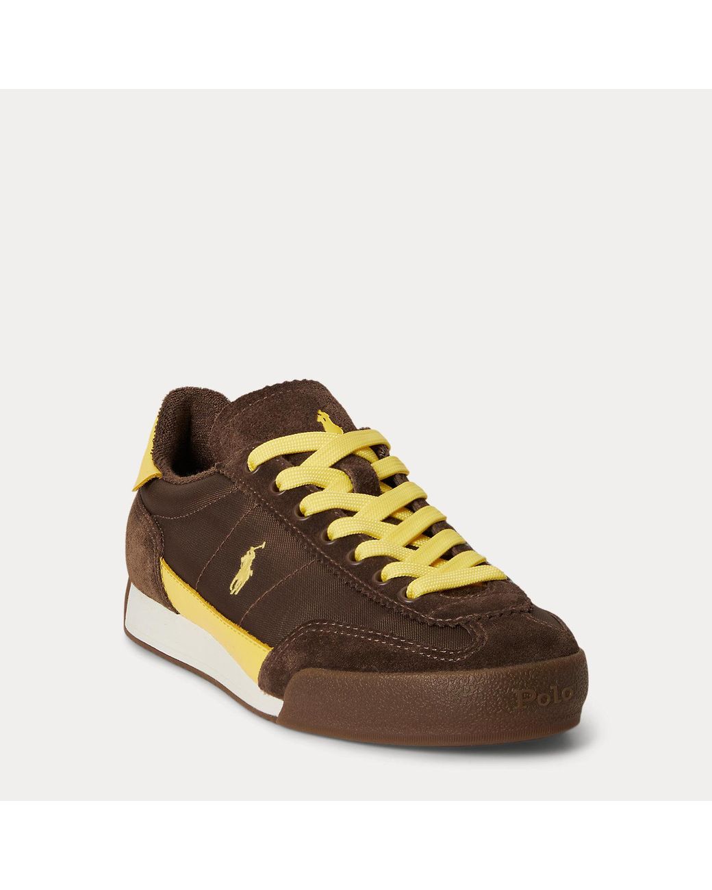 Polo Ralph Lauren Brown Hester Suede Trainer