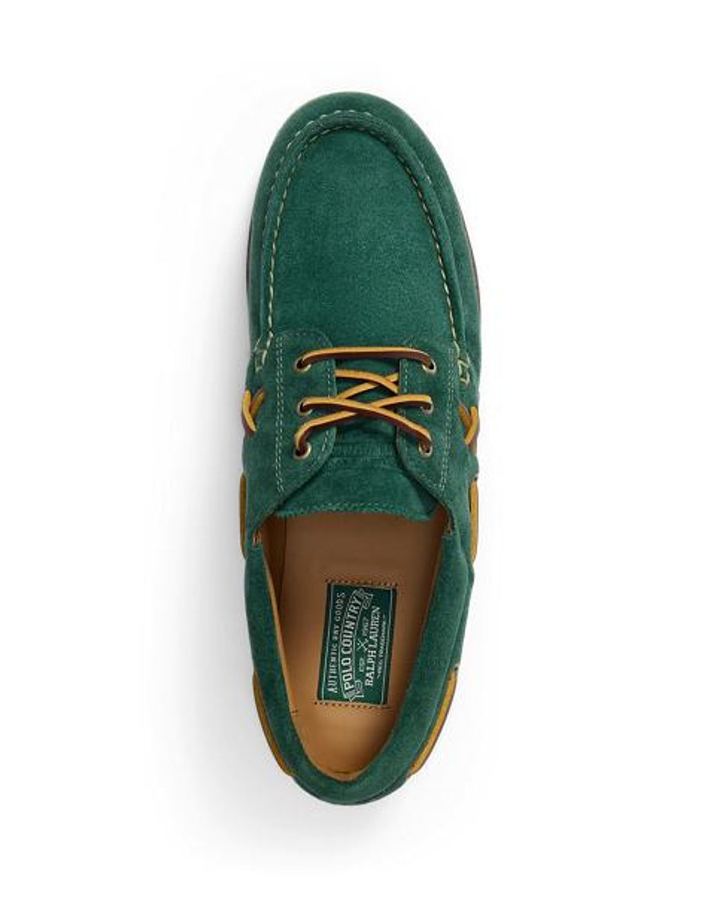 Polo Ralph Lauren Green Ranger Suede Boat Shoe for men