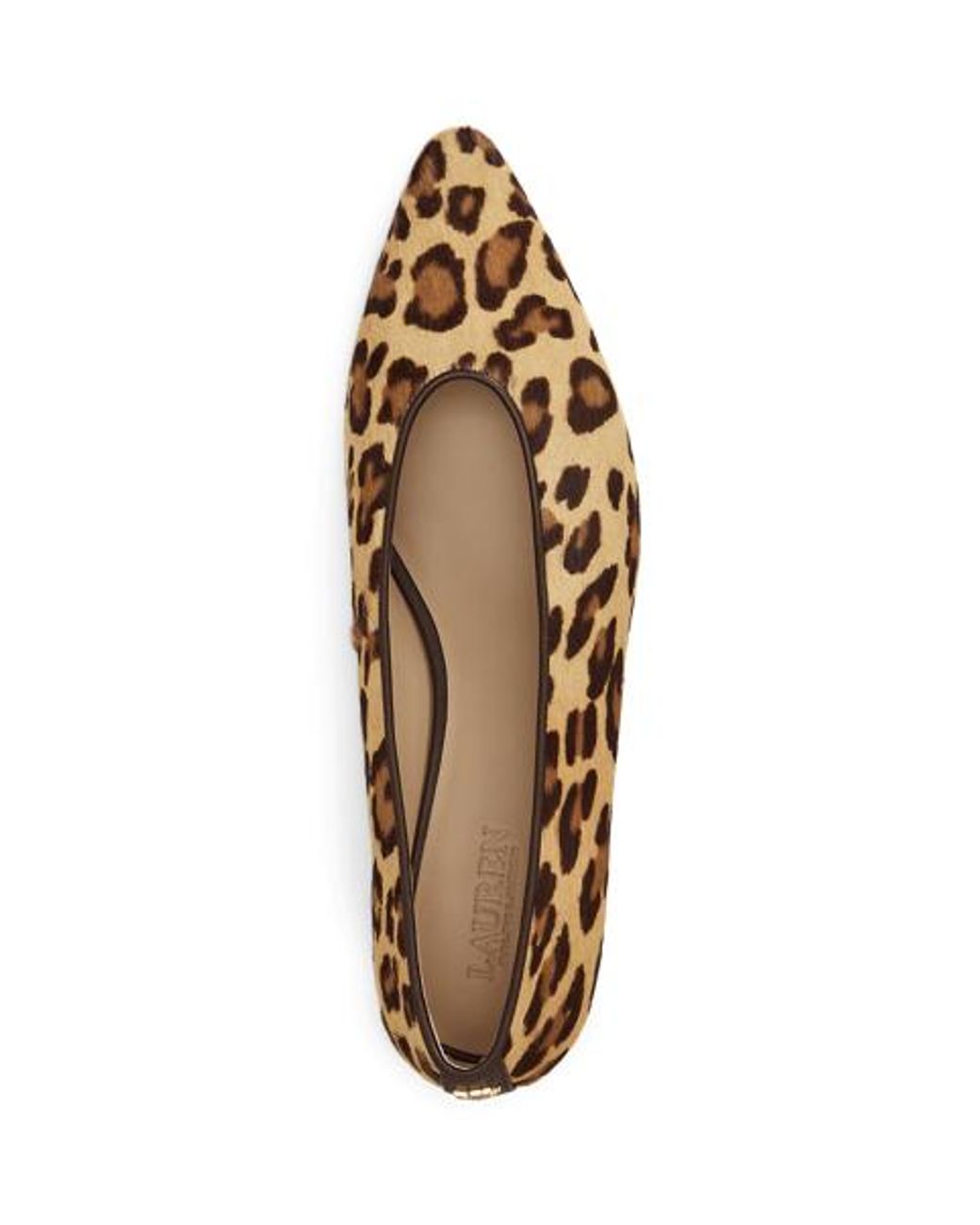 Ralph Lauren Brown Francesca Leopard-Print Haircalf Pump