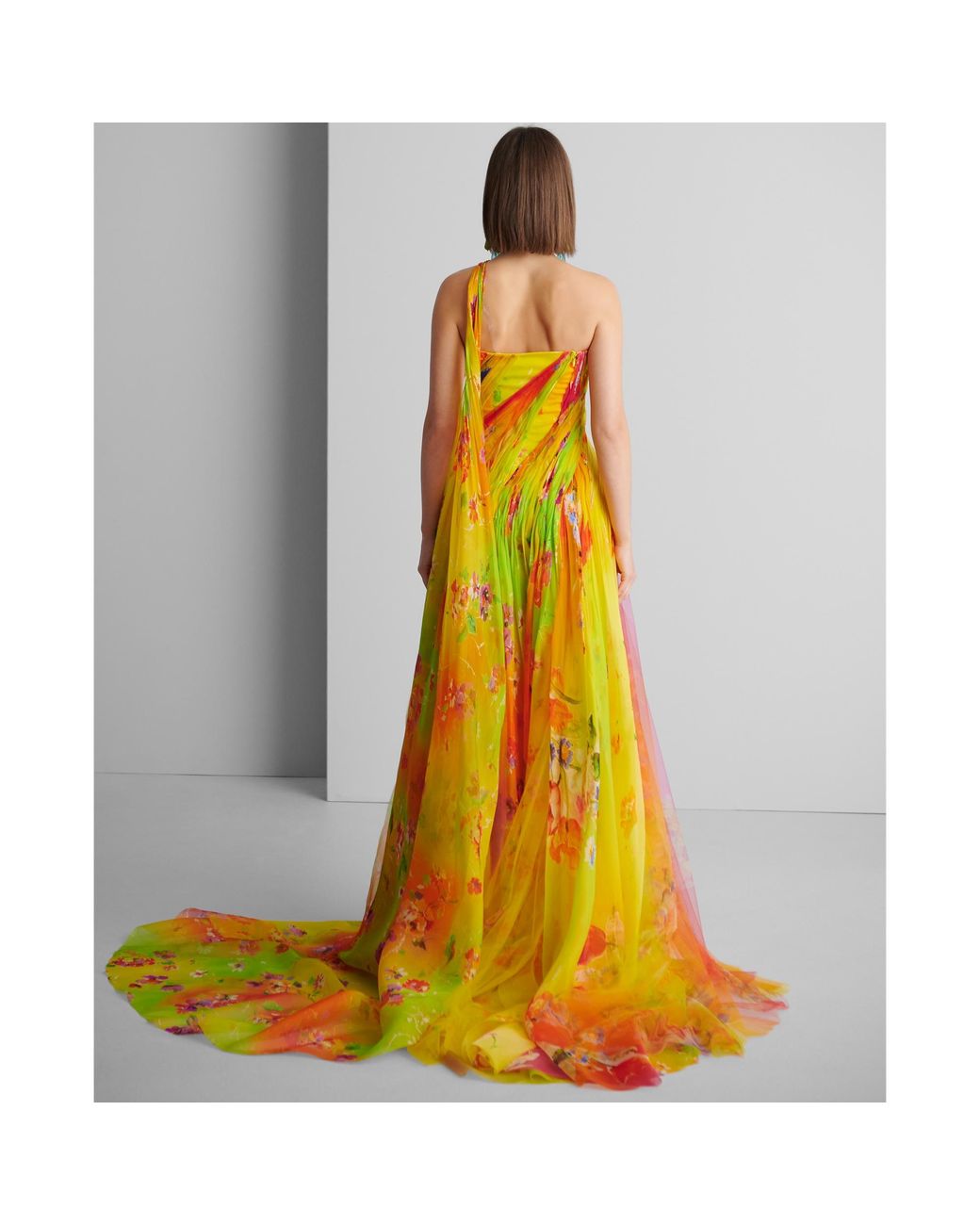 Lauren Ralph Lauren Paisley Ruffled Evening Dress - Macy's