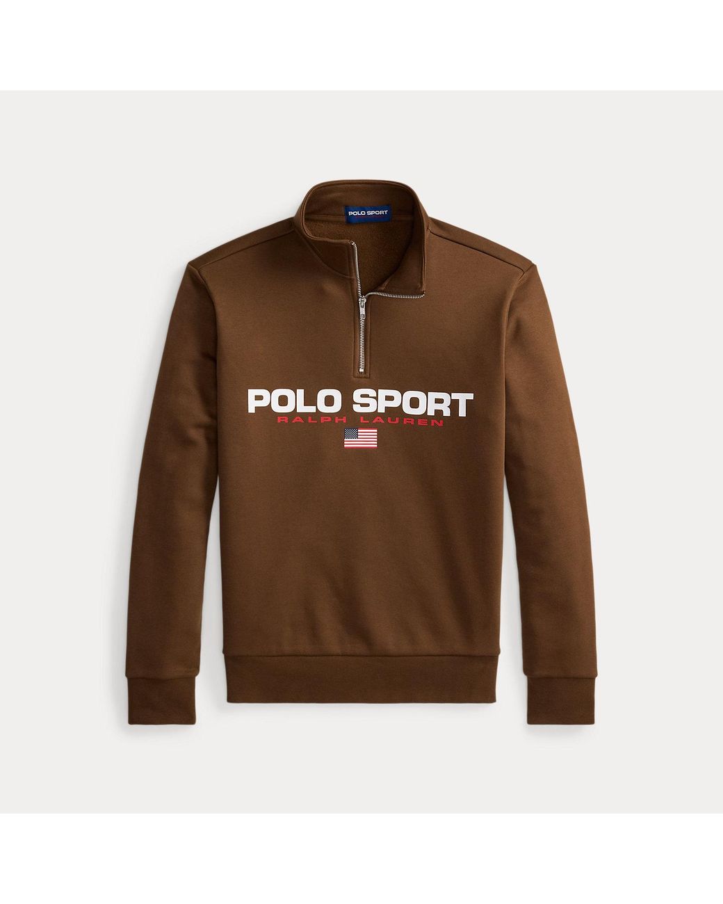 Polo Ralph Lauren Brown Polo Sport Fleece Quarter-Zip Sweatshirt for men