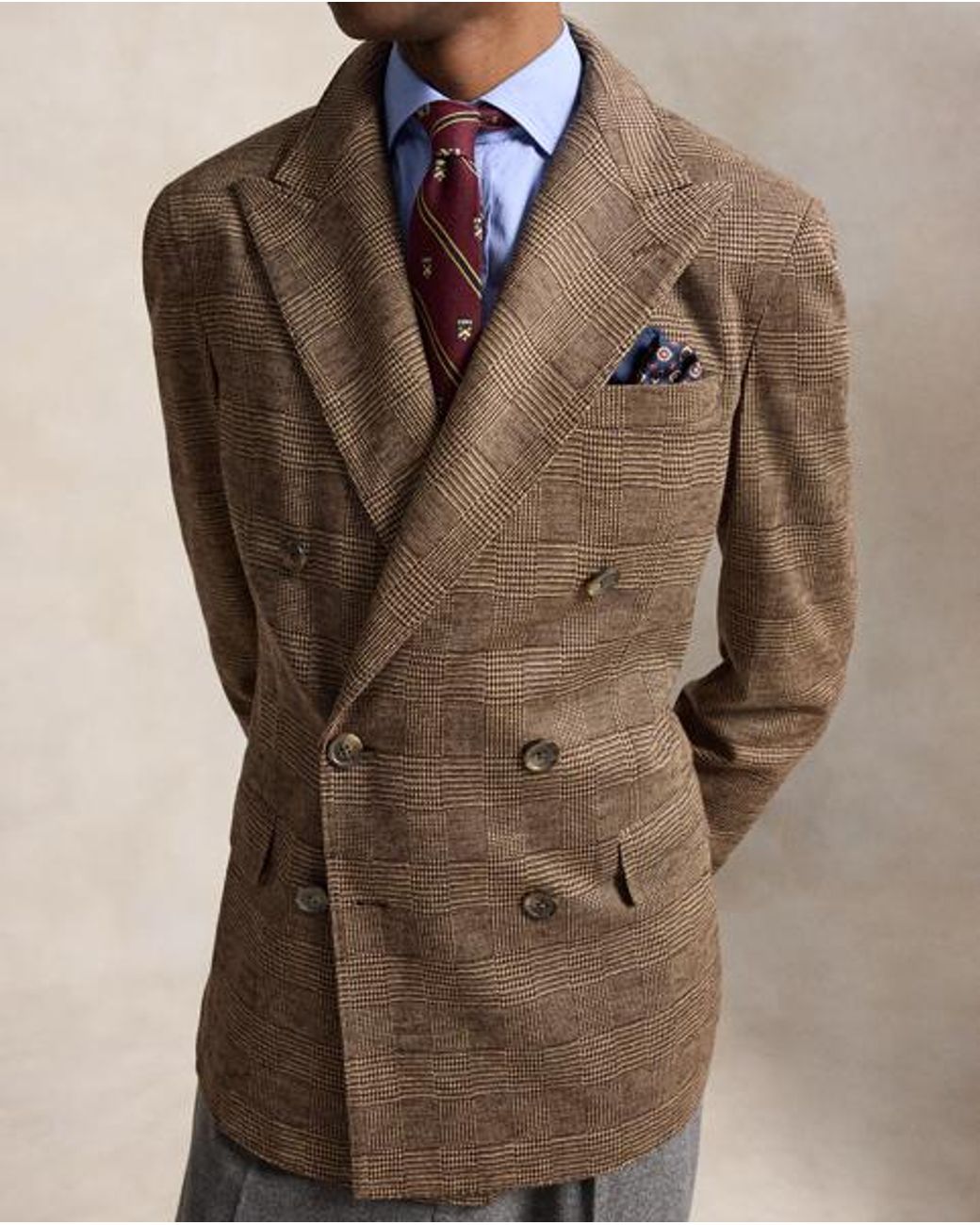 Polo Ralph Lauren Brown Polo Soft Modern Fit Plaid Blazer for men