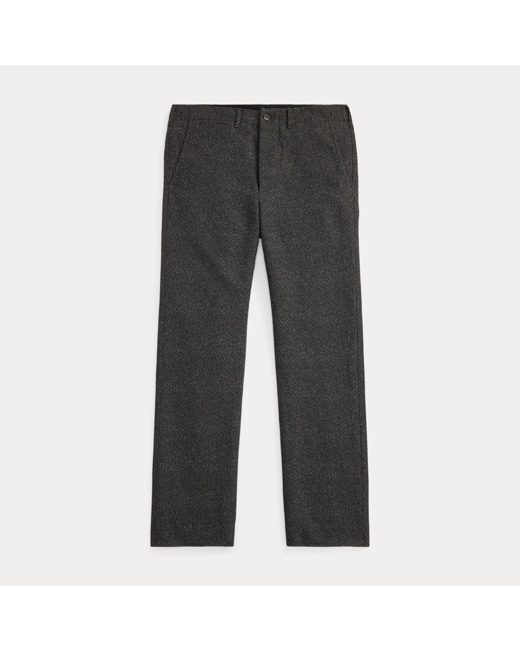 RRL Gray Slim Fit Wool-Cotton Herringbone Pant for men
