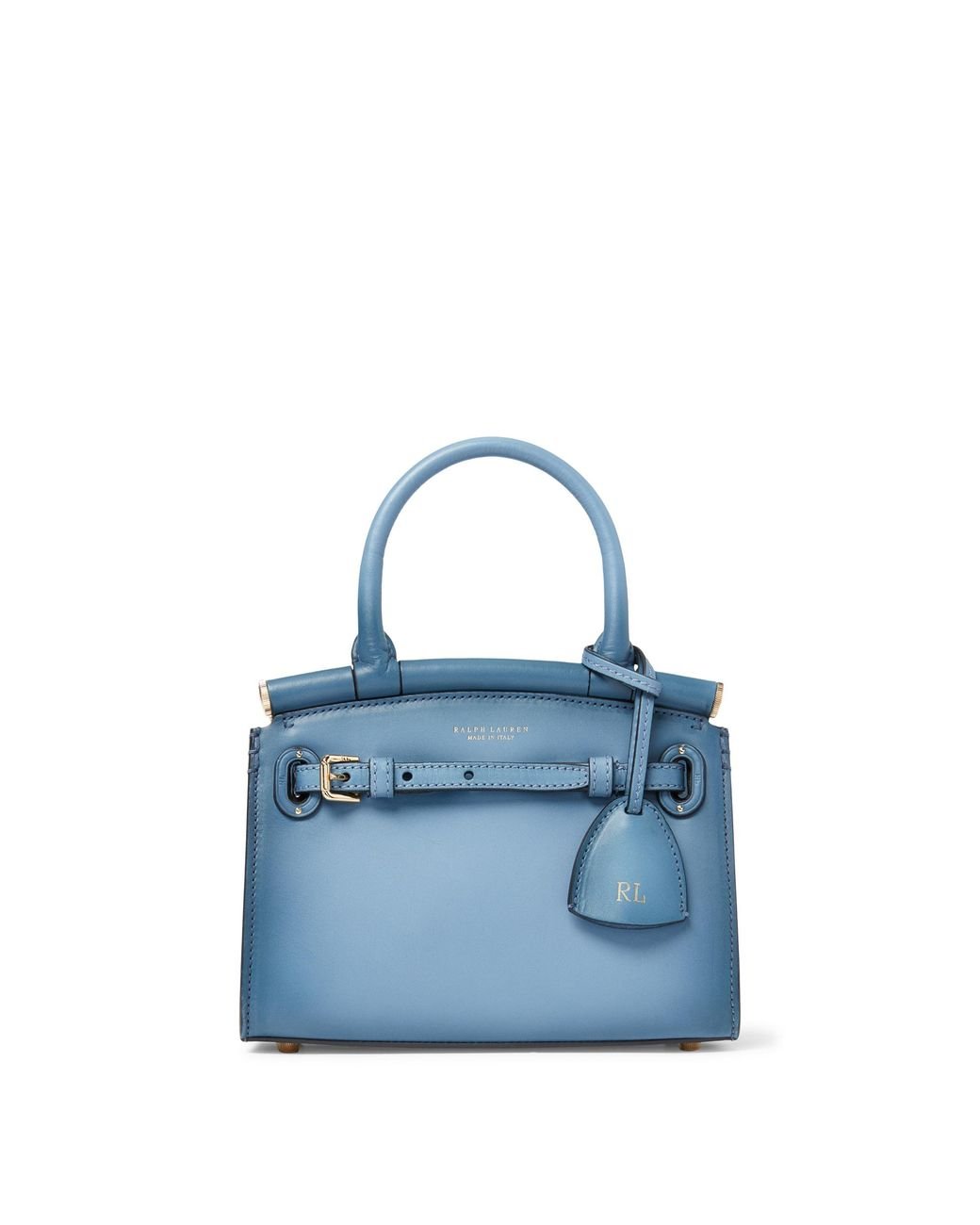 Ralph Lauren Burnished Mini Rl50 Handbag in Blue | Lyst