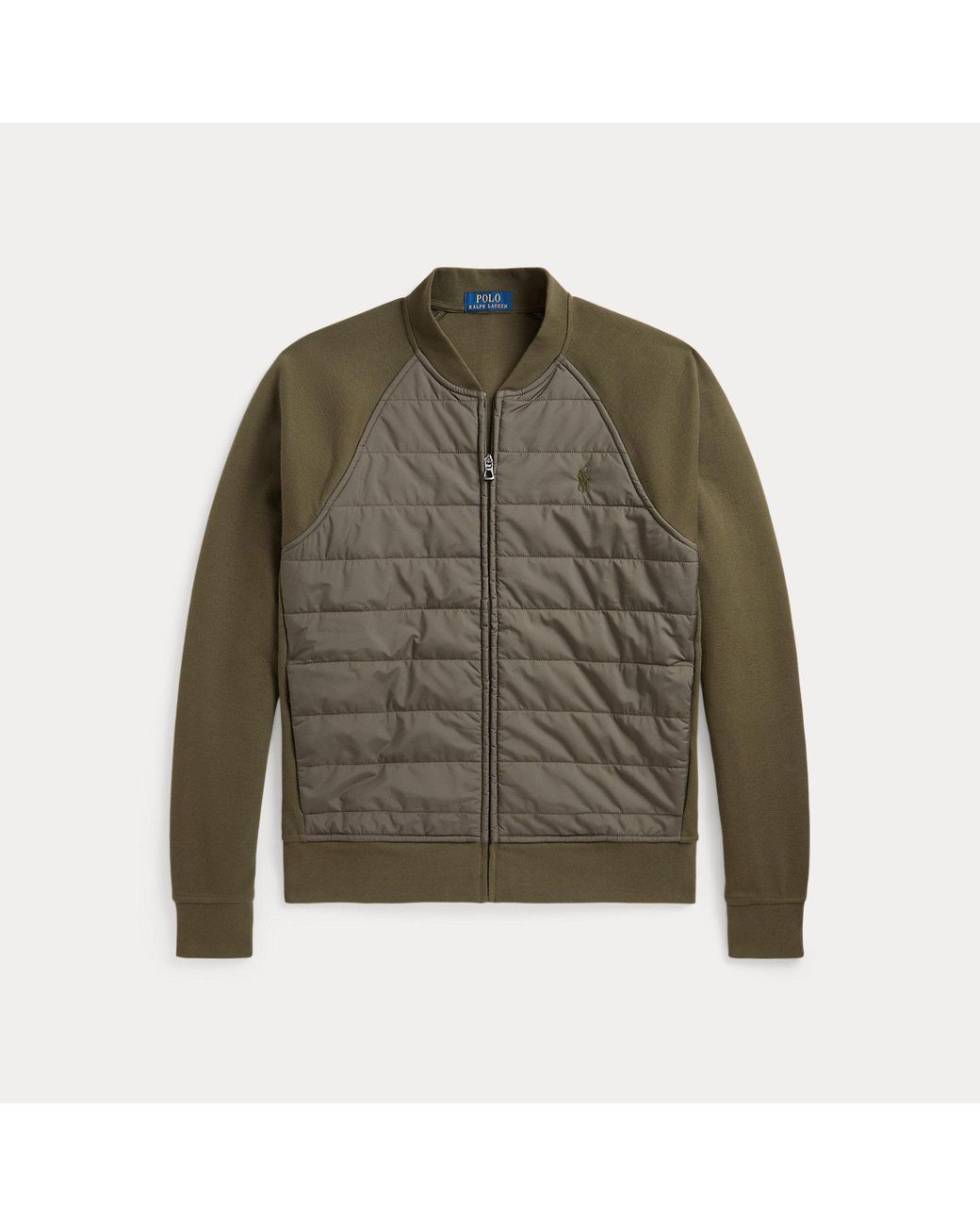 Polo Ralph Lauren Green Hybrid Baseball Jacket for men