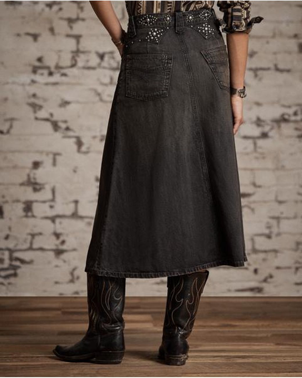 Rrl Robe Jupe En Denim Cloutée RRL en coloris Vert | Lyst