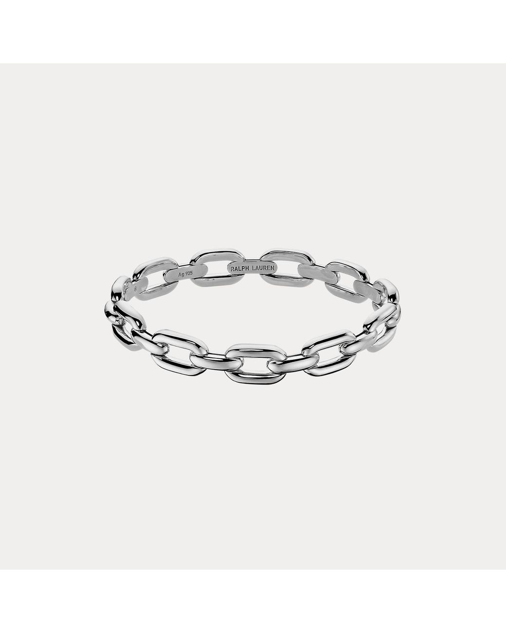 Ralph Lauren White Sterling Silver Chain Bracelet