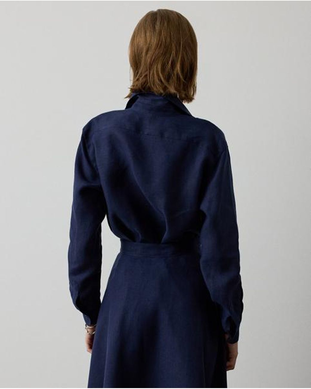 Ralph Lauren Blue Adrien Relaxed Fit Linen Shirt