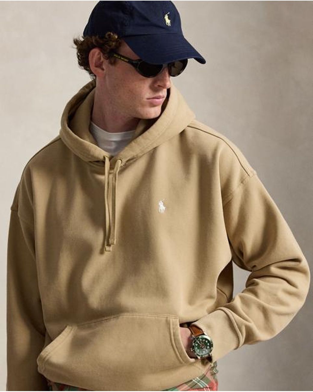 Polo Ralph Lauren Natural Relaxed Fit Logo Fleece Hoodie for men