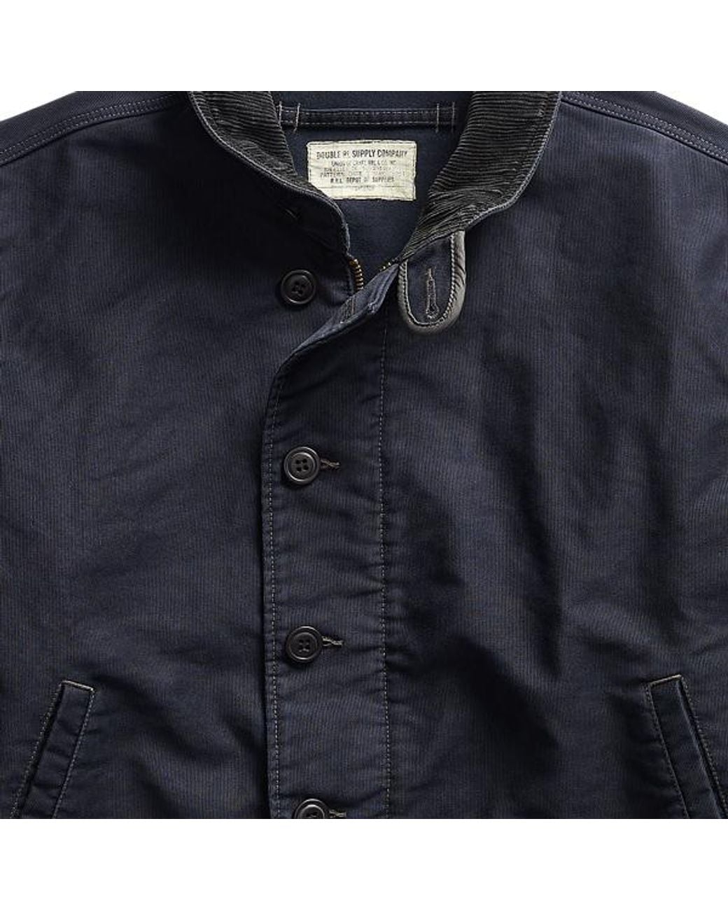 RRL Blue Jungle Cloth Deck Jacket for men