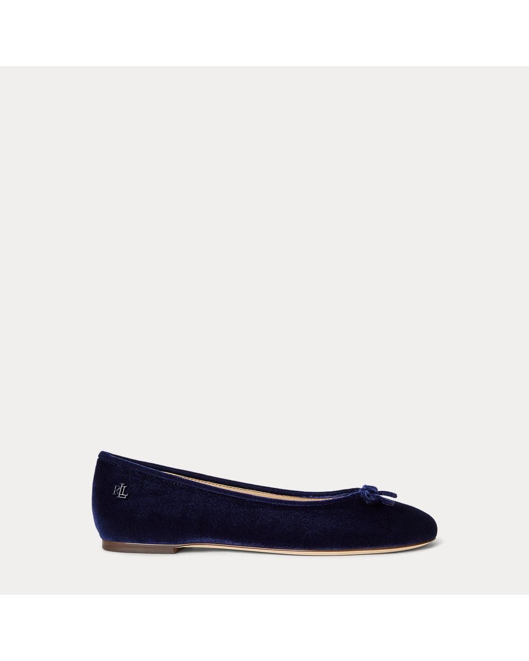 Ralph Lauren Blue Jayna Iii Velvet Flat