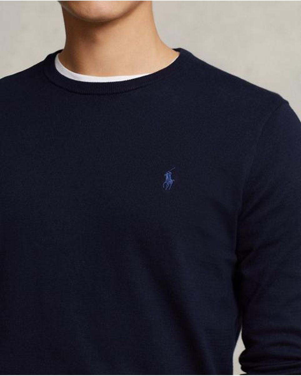 Polo Ralph Lauren Blue Slim Fit Cotton Sweater for men