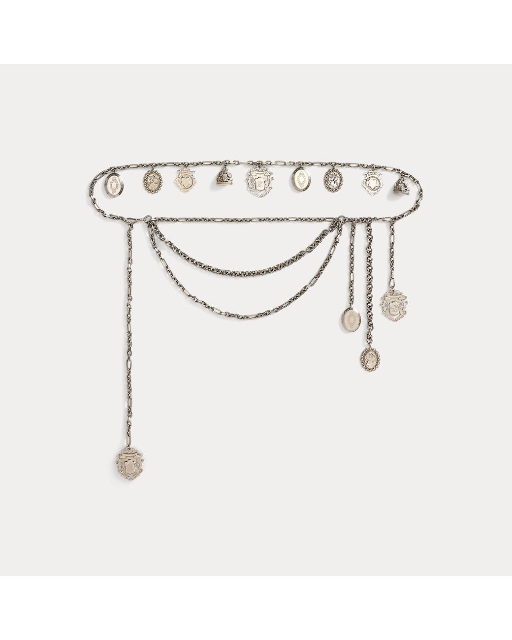 Ralph Lauren Brown Multichain Charm Belt