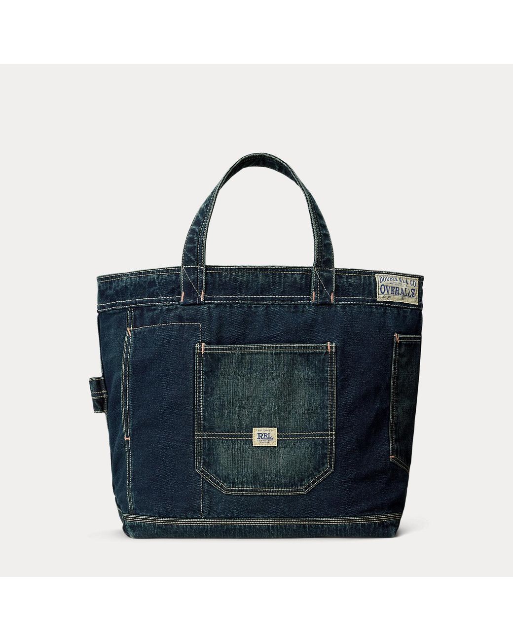 RRL Blue Canvas Tote for men