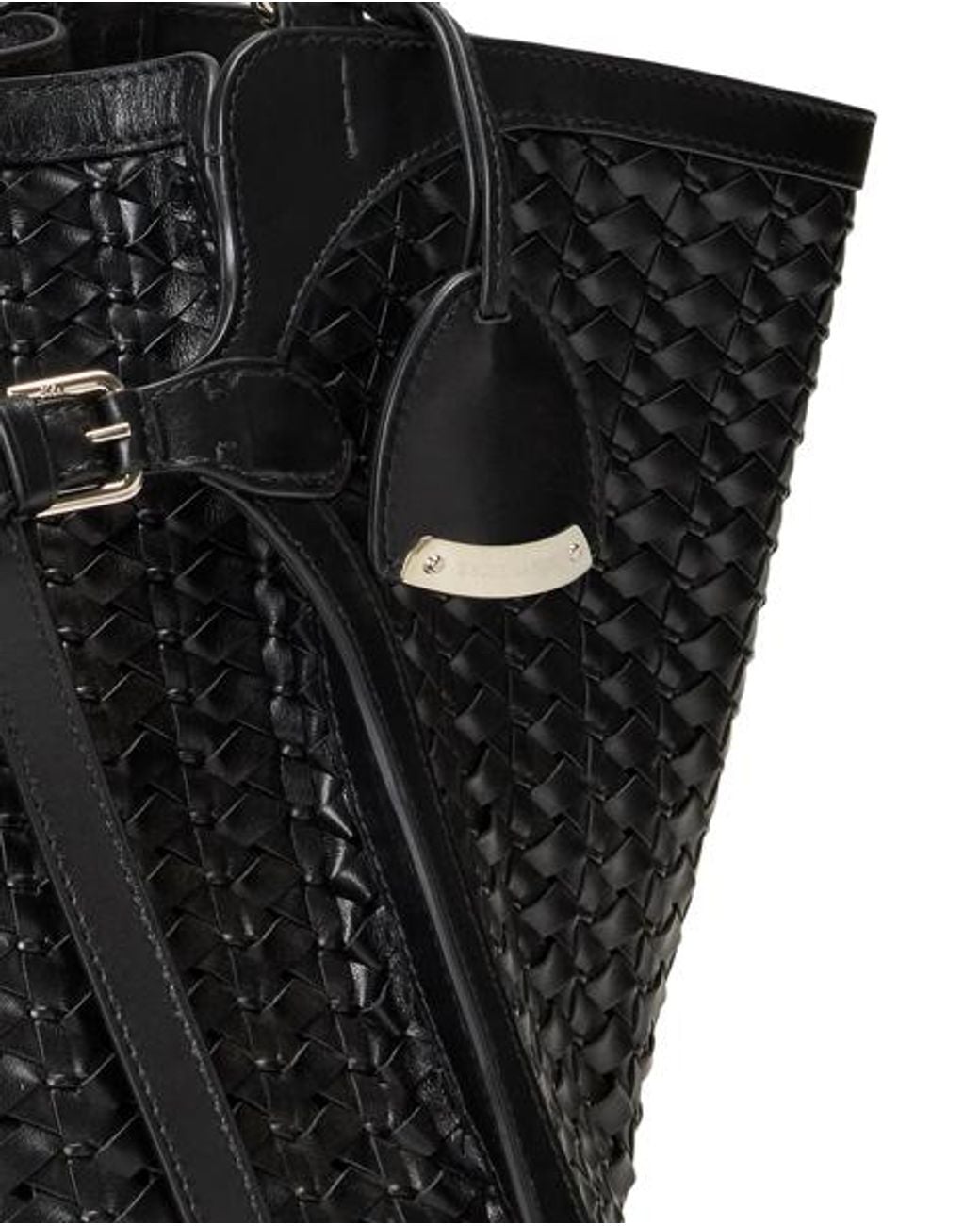Ralph Lauren Red The Ralph Lauren Braided Leather Tote