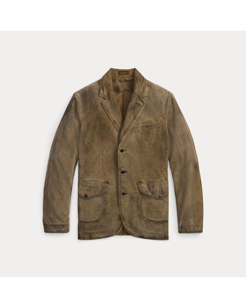 RRL Gray Unconstructed Corduroy Blazer for men