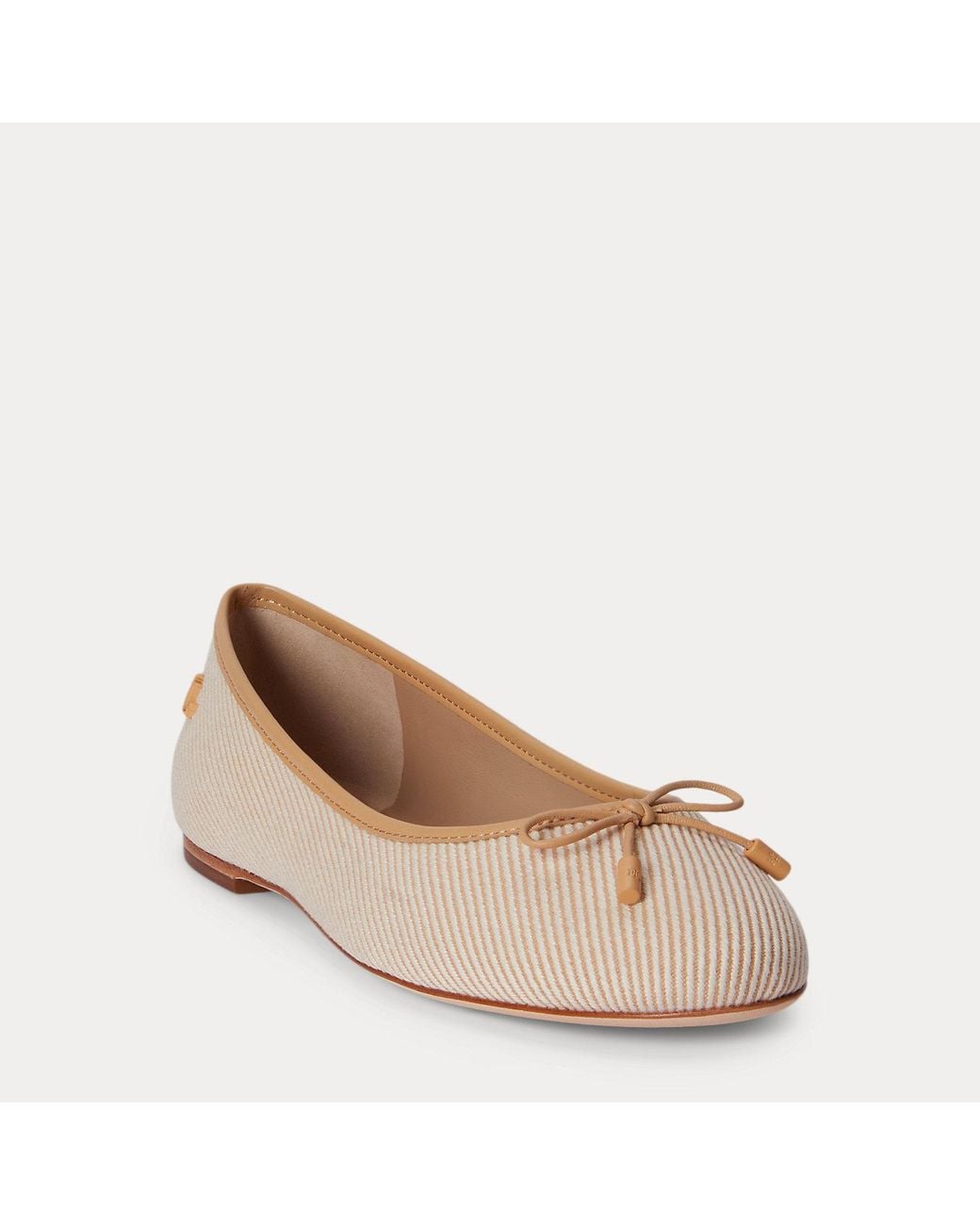 Ralph Lauren Natural Jayna Textured Twill Flat