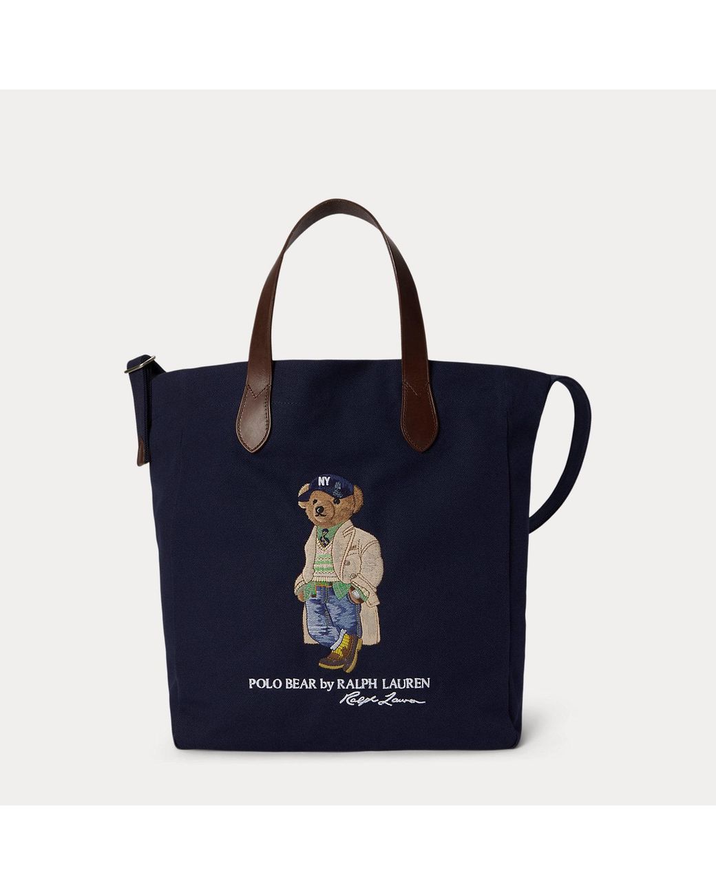 Polo Ralph Lauren Blue Polo Bear Canvas Shopper Tote for men