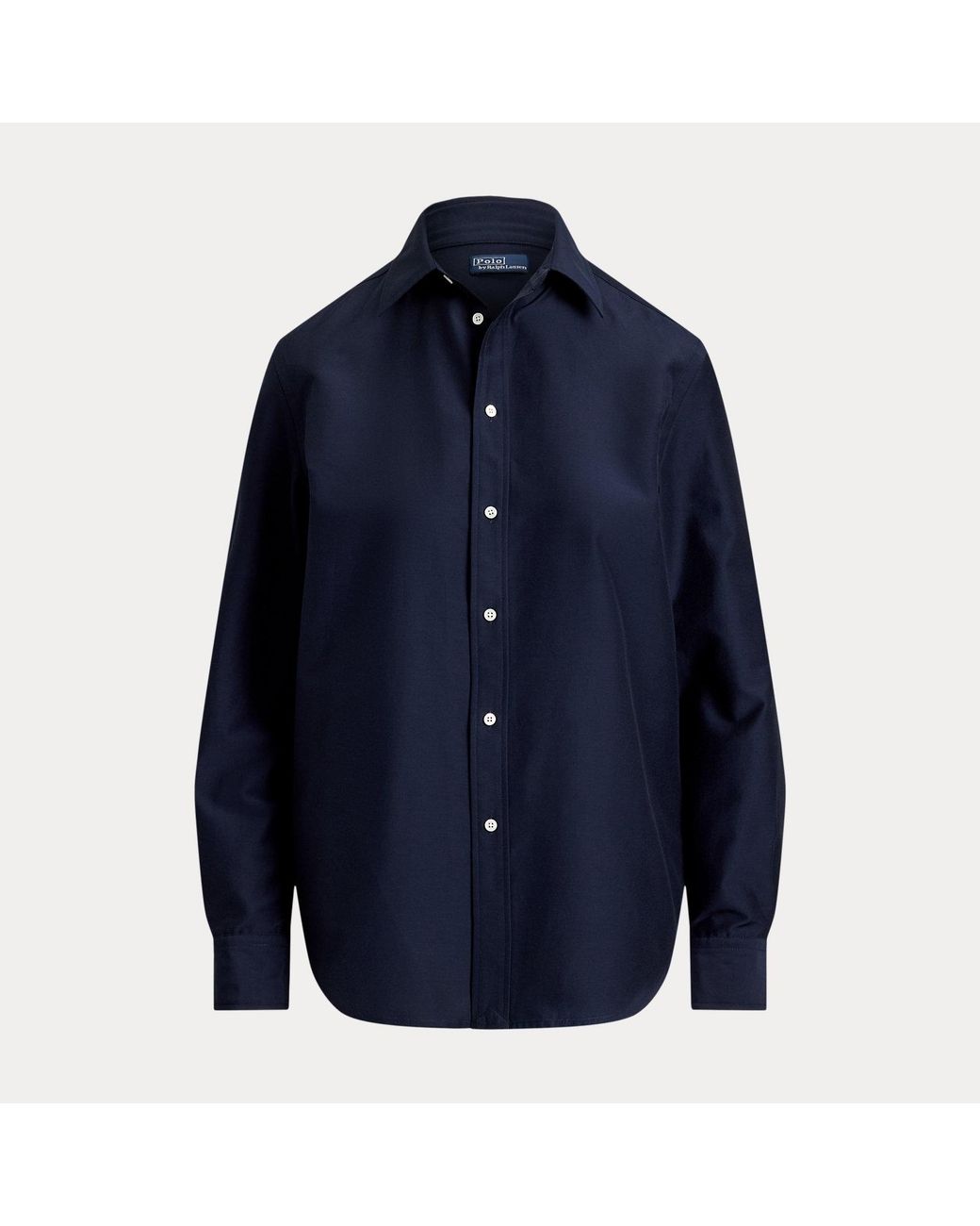 Polo Ralph Lauren Blue Relaxed Fit Cotton-Silk Shirt