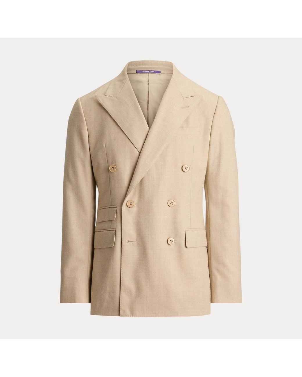 Ralph Lauren Natural Kent Hand-Tailored Wool Flannel Jacket for men
