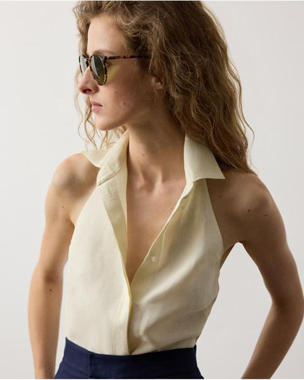 Top Eldred De Lino Ralph Lauren de color Natural