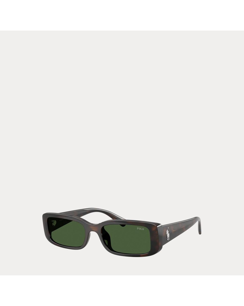 Polo Ralph Lauren Green Polo Pony Rectangular Sunglasses for men