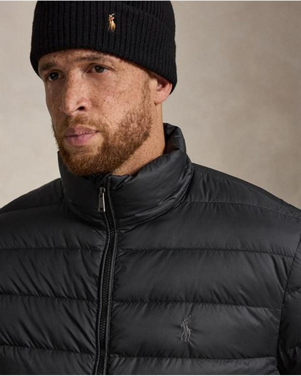 Polo Ralph Lauren Black The Colden Packable Down Jacket for men
