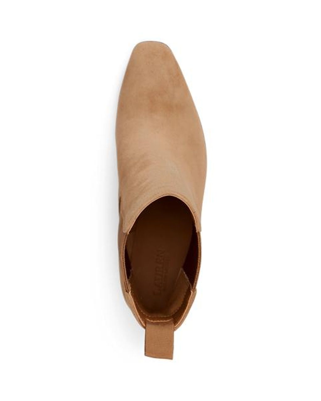 Ralph Lauren Brown Raelynn Sheep-Suede Bootie