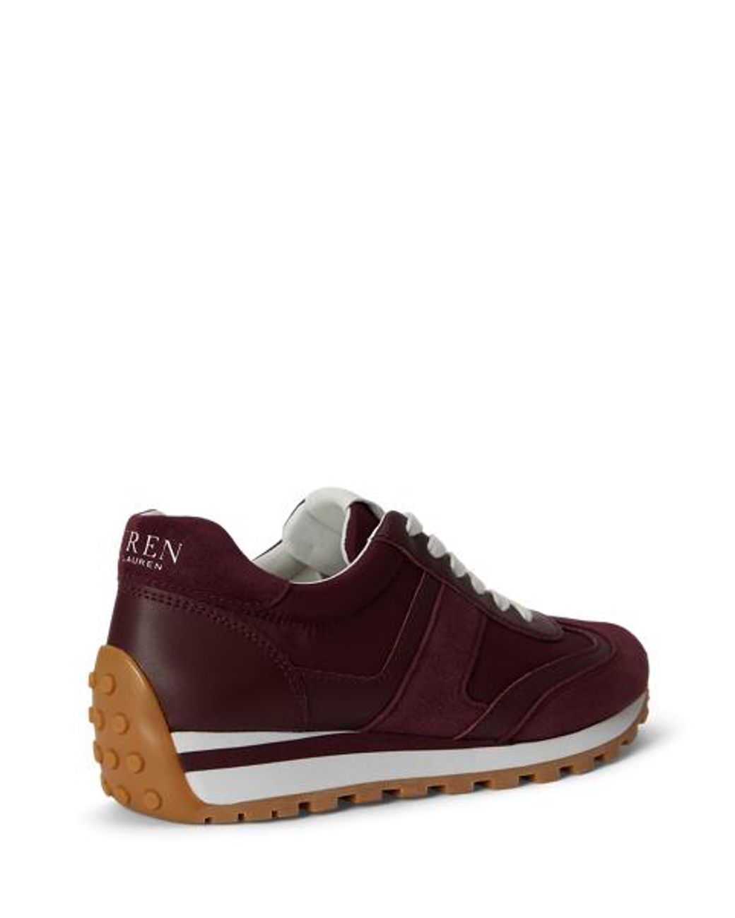 Ralph Lauren Red Dani Colour-Blocked Leather Trainers