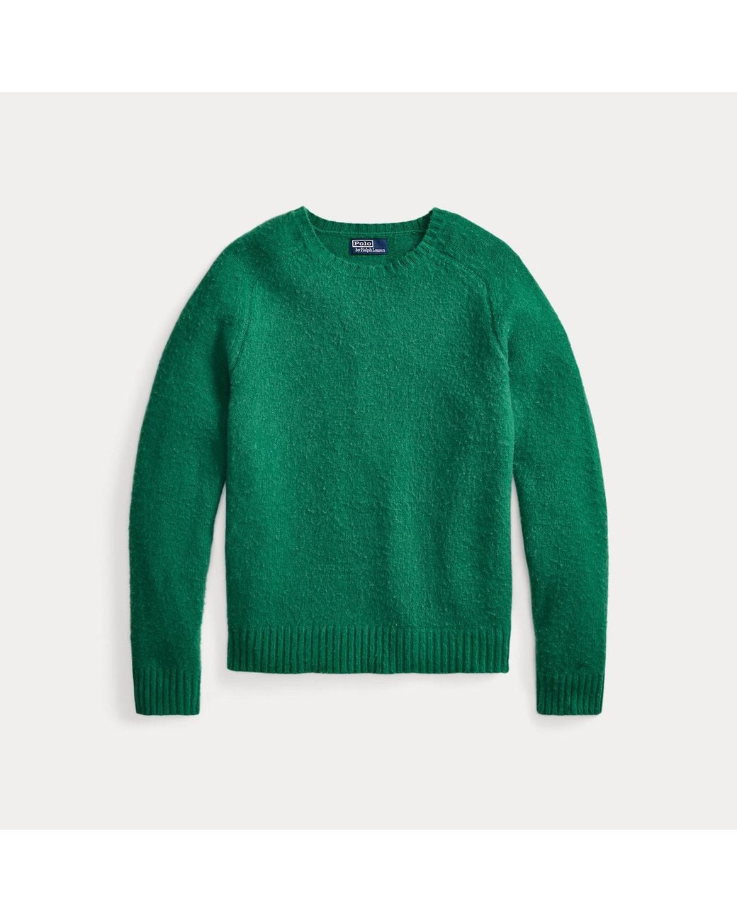 Polo Ralph Lauren Green Suede-Patch Wool-Cashmere Sweater for men
