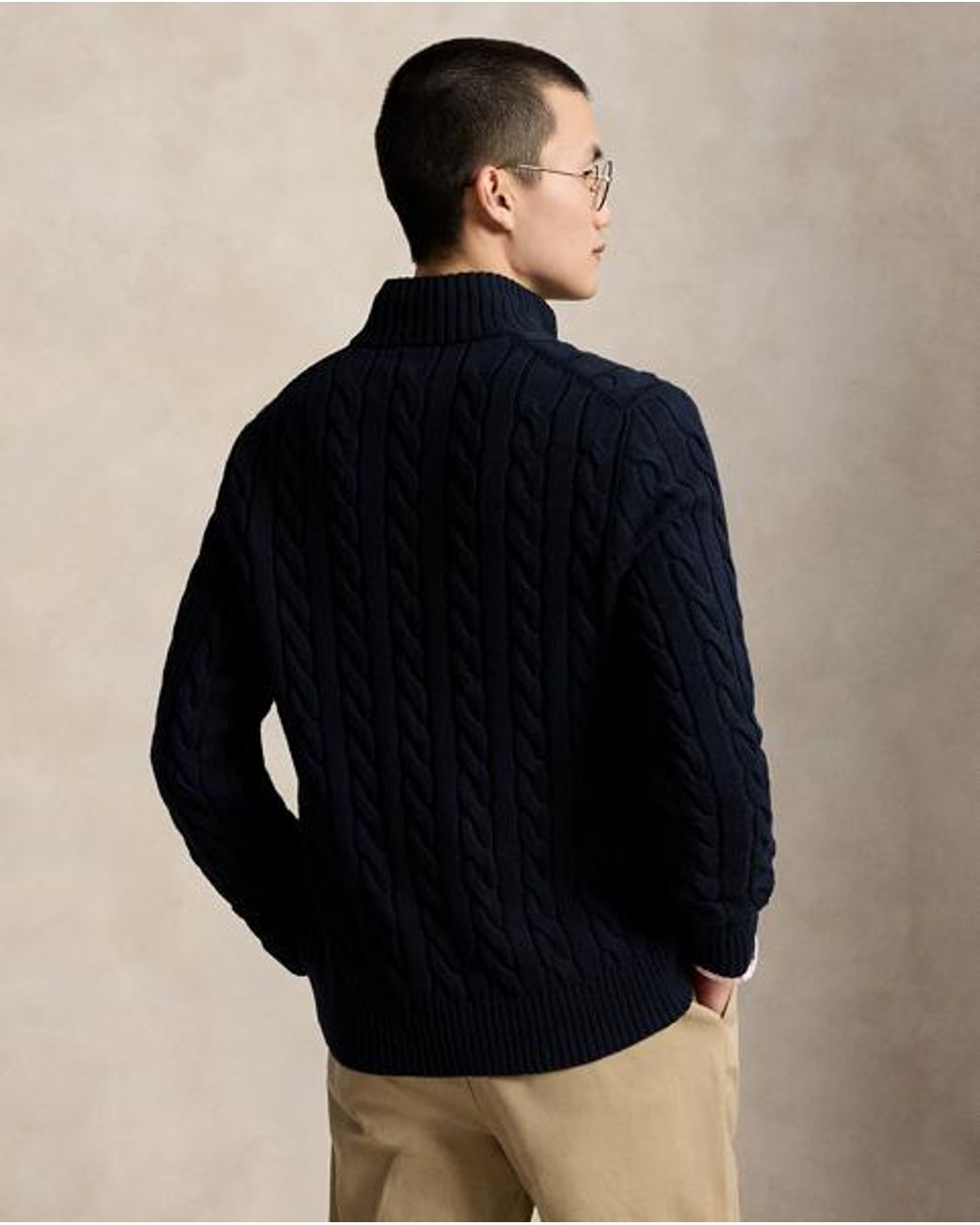 Polo Ralph Lauren Blue Cable-knit Cotton Jumper for men