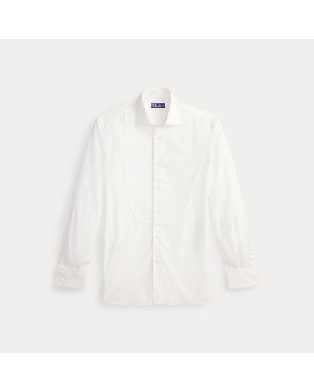 Ralph Lauren Natural Piqué-Bib French Cuff Tuxedo Shirt for men