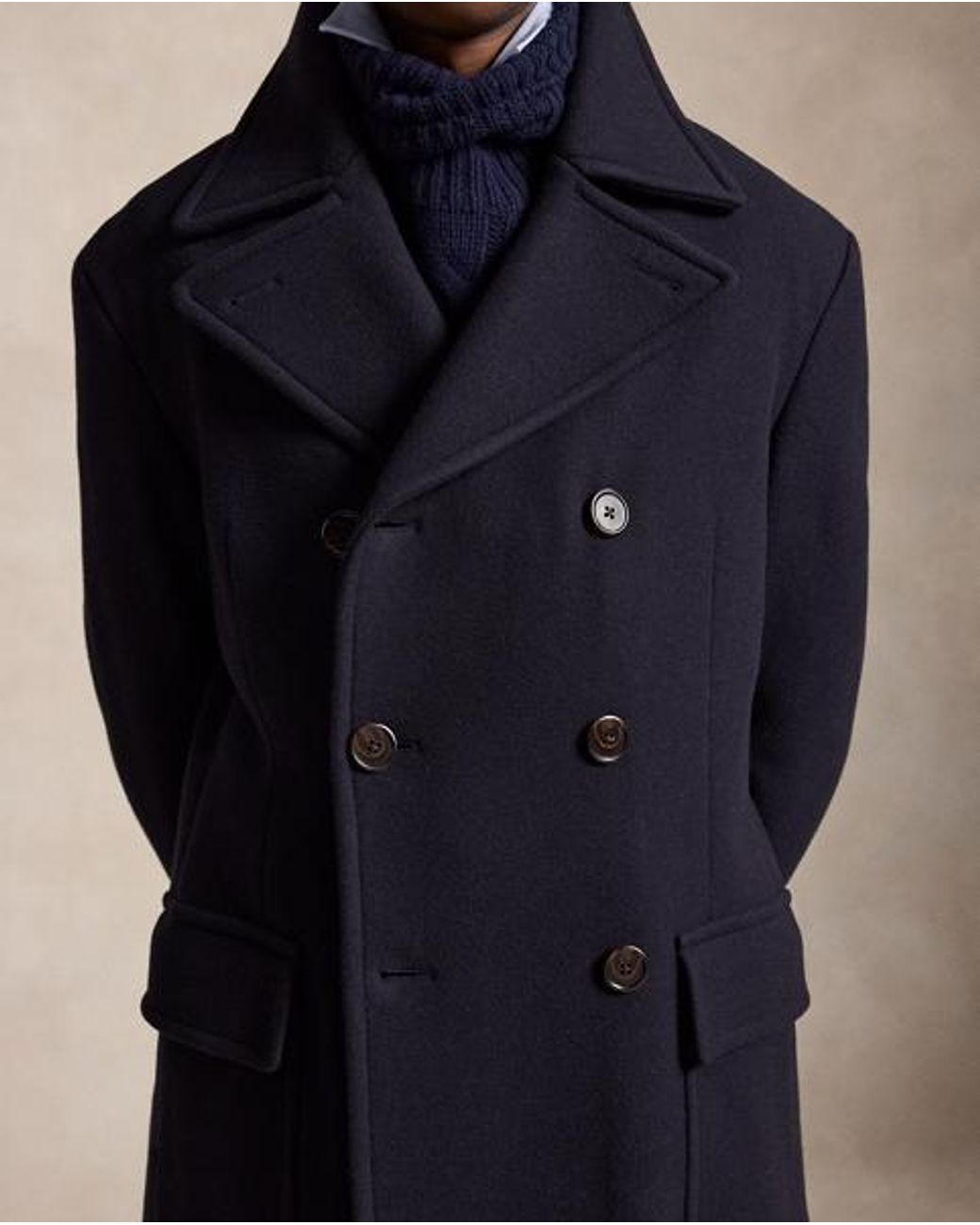 Polo Ralph Lauren Blue Polo Soft Tailored Wool-Blend Topcoat for men