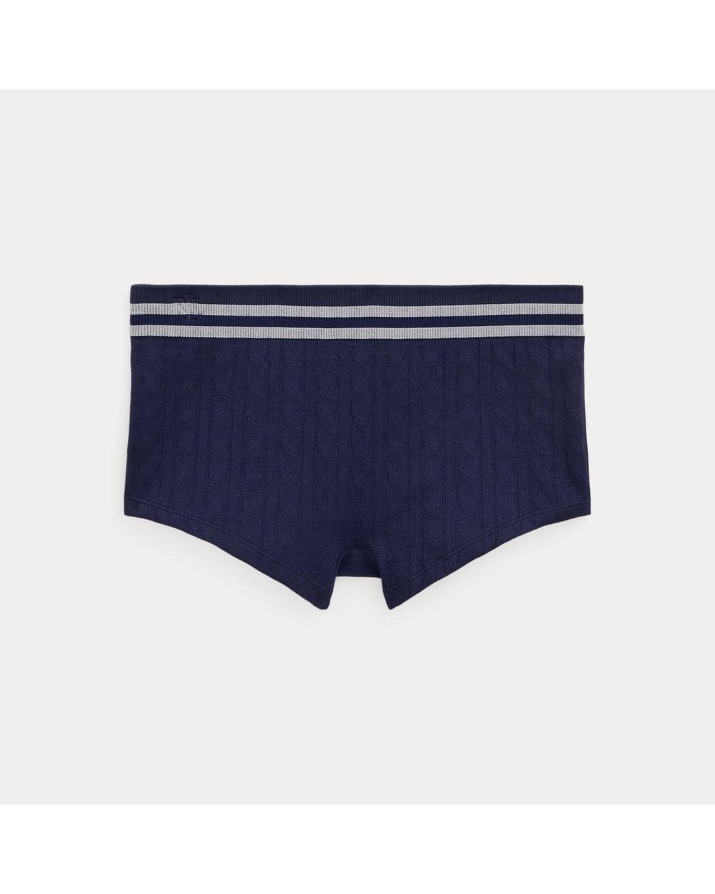 Ralph Lauren Blue Cricket Cable-Knit High-Rise Girl Short