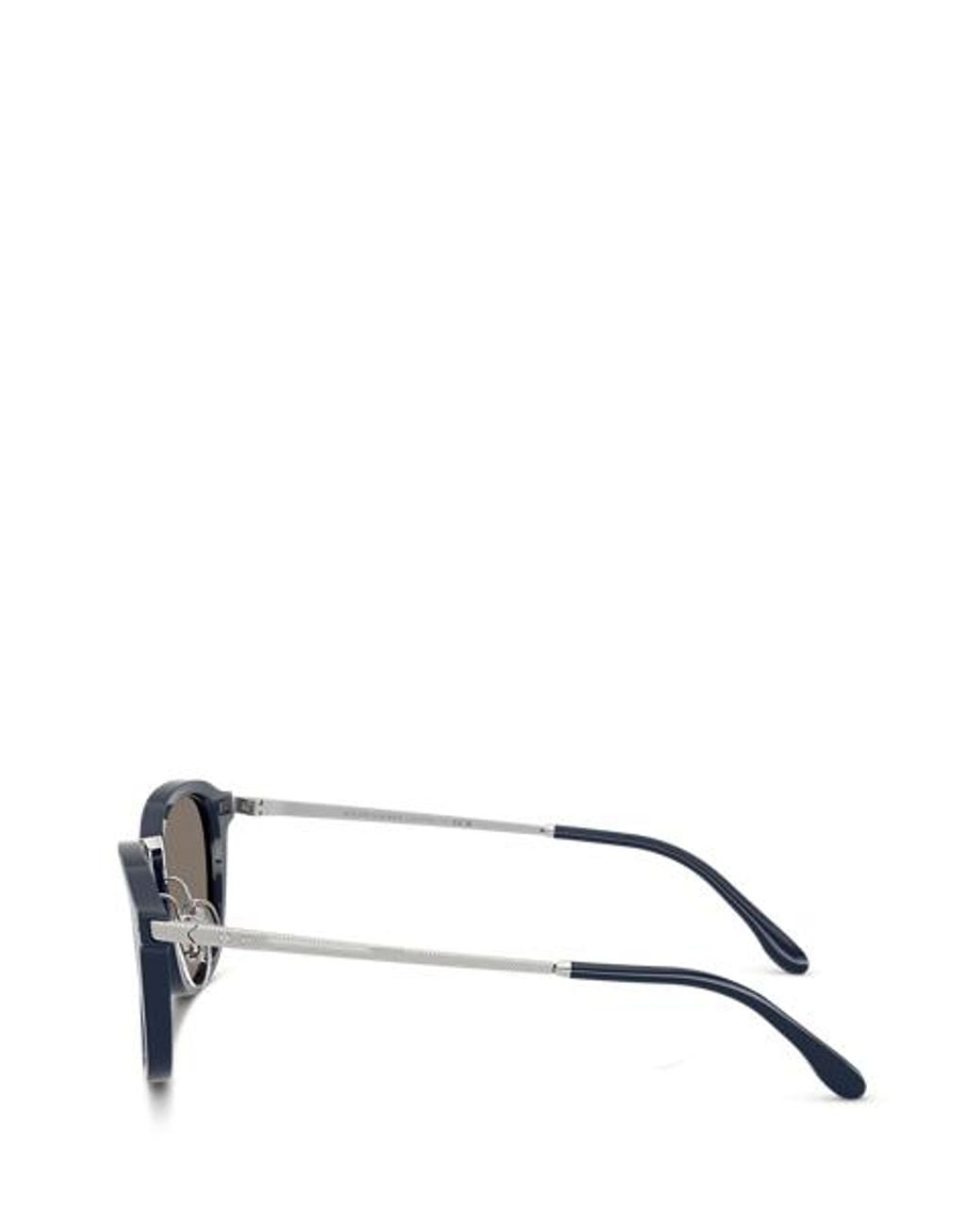Ralph Lauren Gray Automotive Metal-Temple Round Sunglasses for men