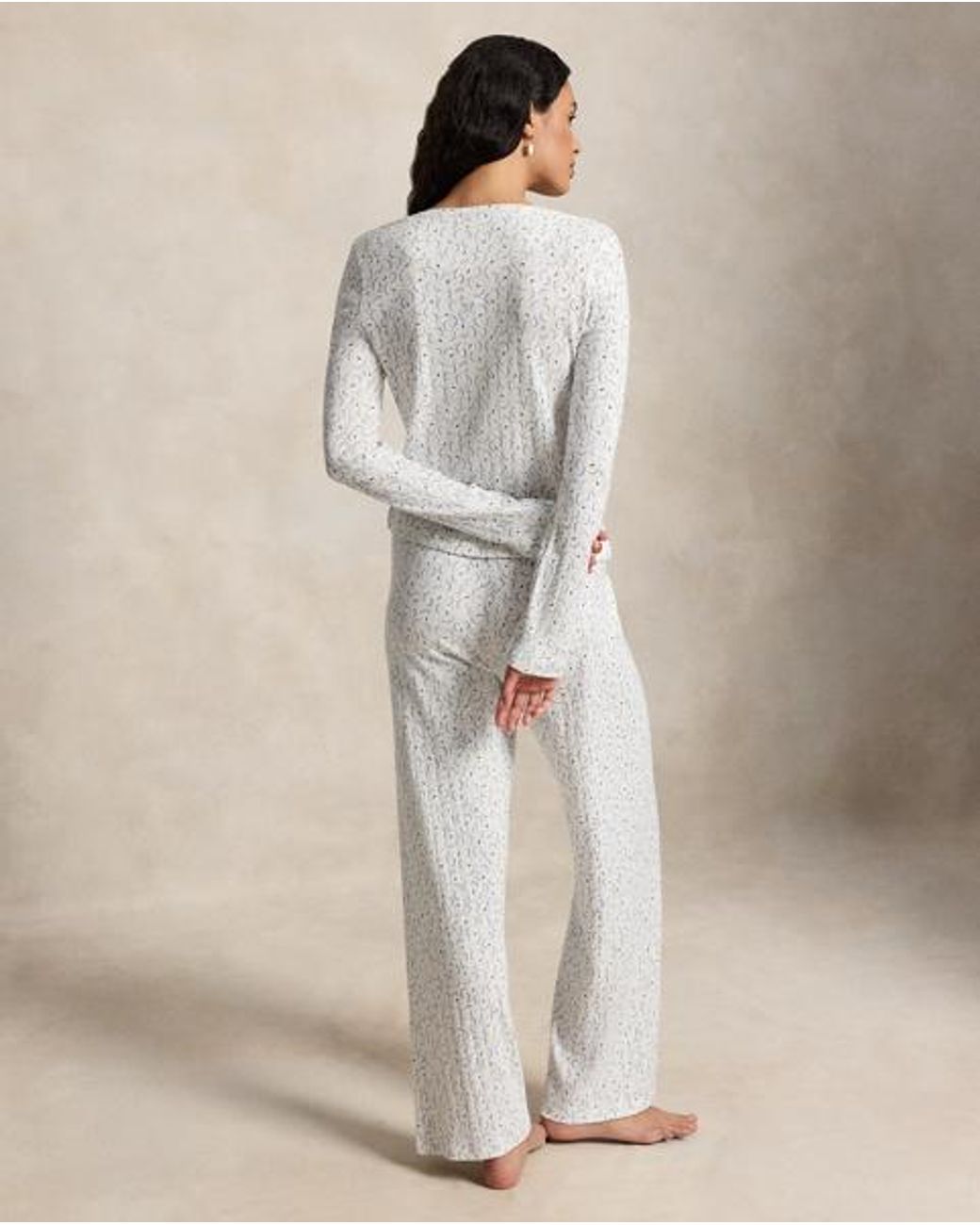 Polo Ralph Lauren Natural Pointelle Henley Pyjama Set