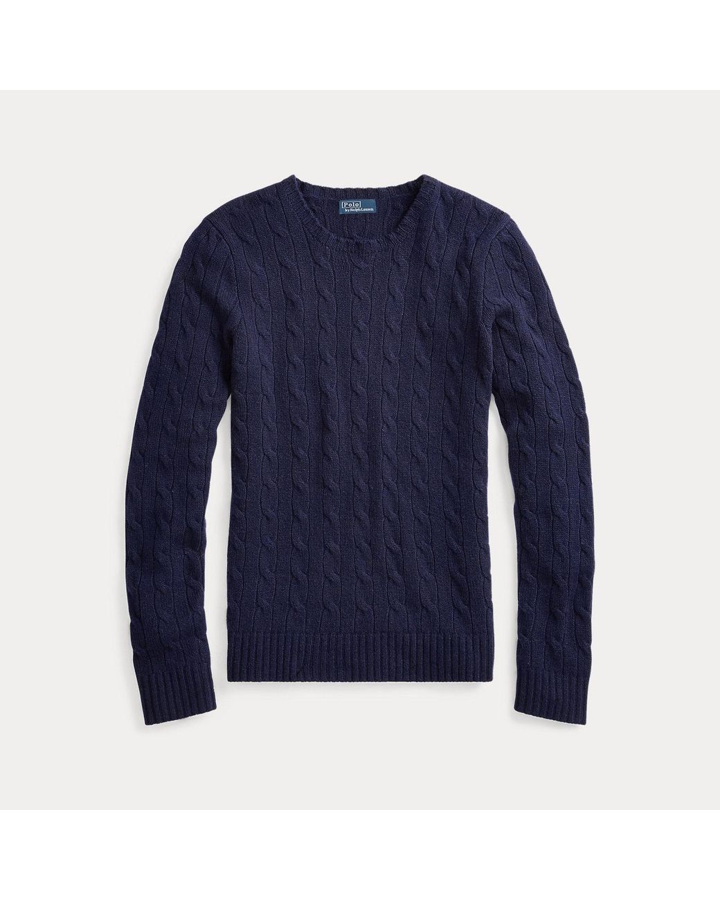 Polo Ralph Lauren Blue Cable-knit Cashmere Jumper