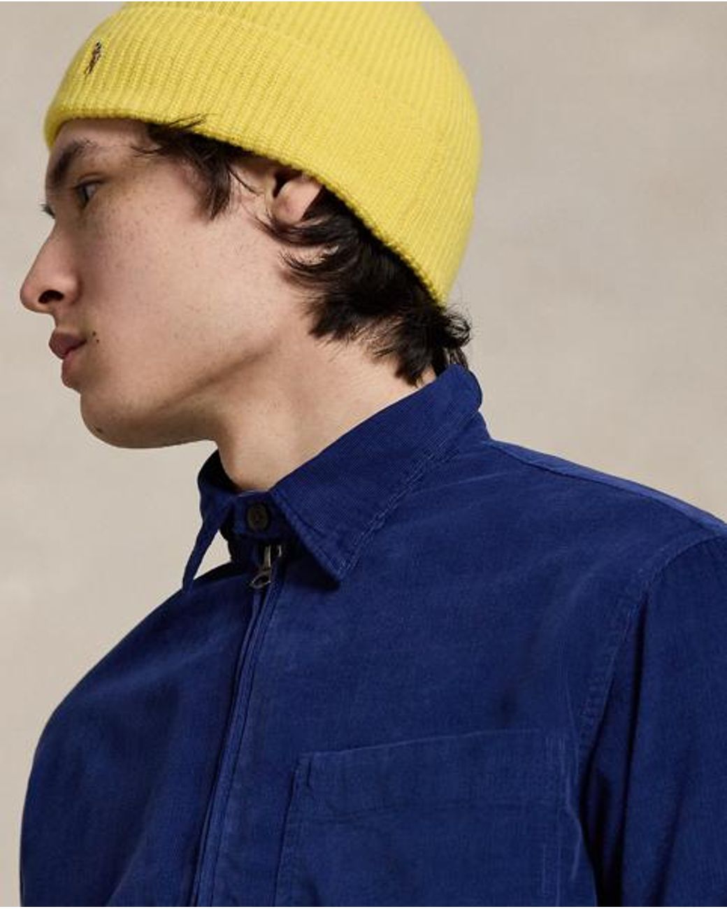 Polo Ralph Lauren Blue Corduroy Full-Zip Overshirt for men