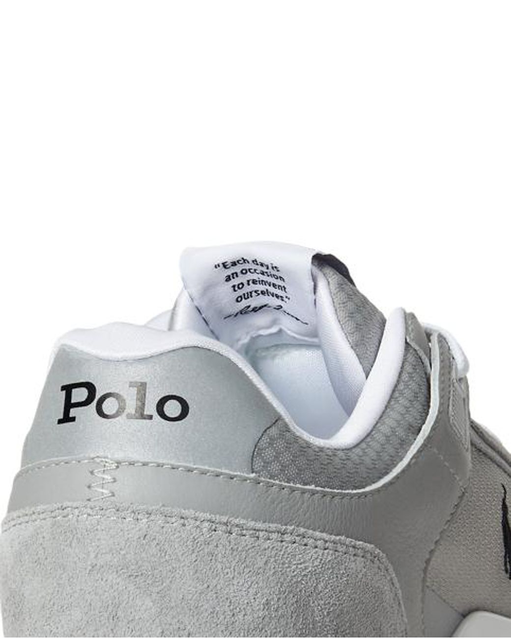 Polo Ralph Lauren White Train 89 V2 Suede-Panelled Trainer for men