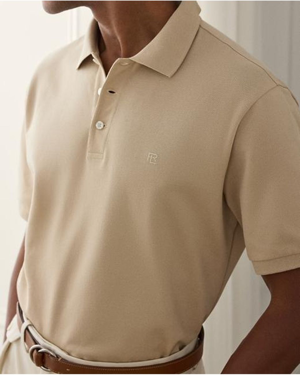 Ralph Lauren Natural Piqué Polo Shirt