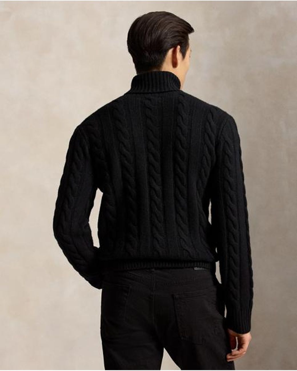 Polo Ralph Lauren Black Cable-knit Wool-cashmere Jumper for men