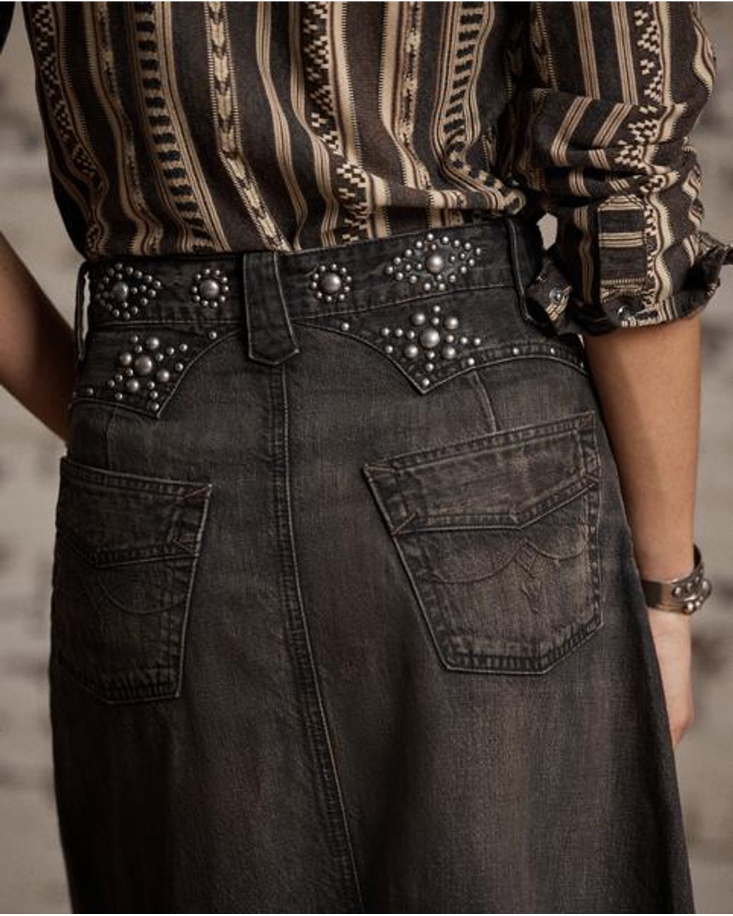 Rrl Robe Jupe En Denim Cloutée RRL en coloris Vert | Lyst
