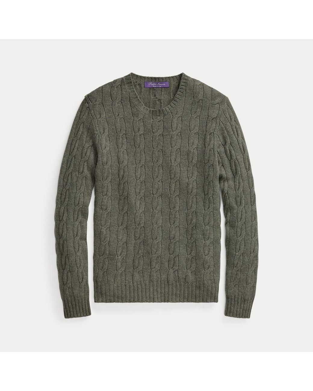 Ralph Lauren Green Cable-Knit Cashmere Jumper for men