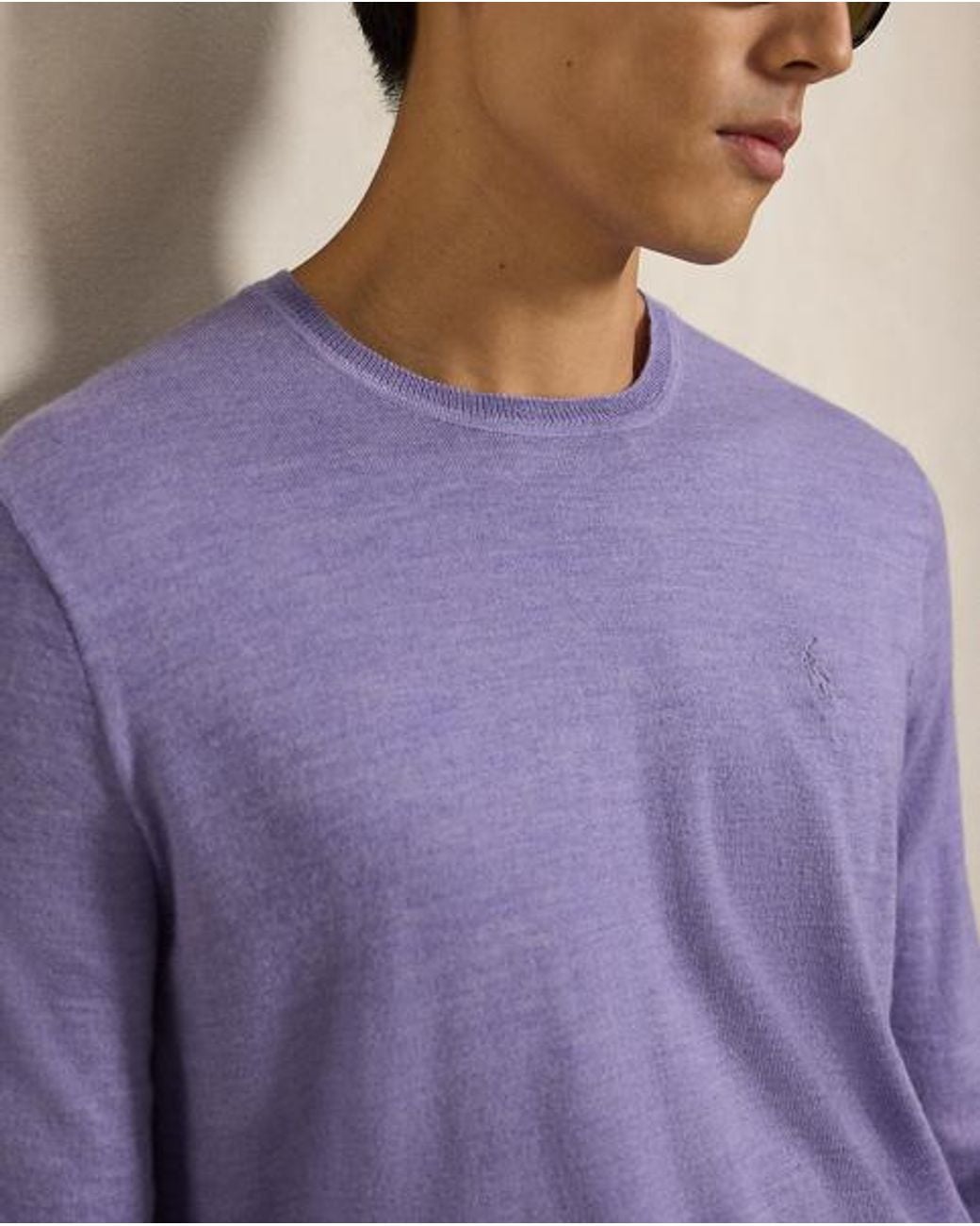 Polo Ralph Lauren Purple Washable Wool Crewneck Jumper for men