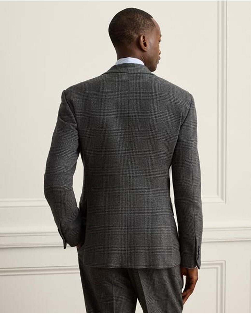 Ralph Lauren Black Gregory Handmade Glen Plaid Wool Suit for men