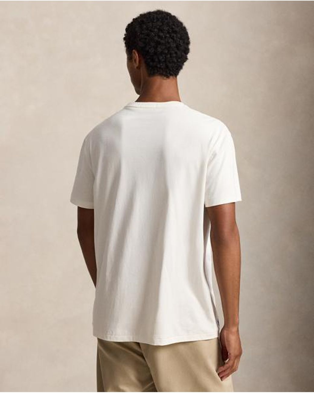 Polo Ralph Lauren White Custom Slim Fit Logo T-Shirt for men
