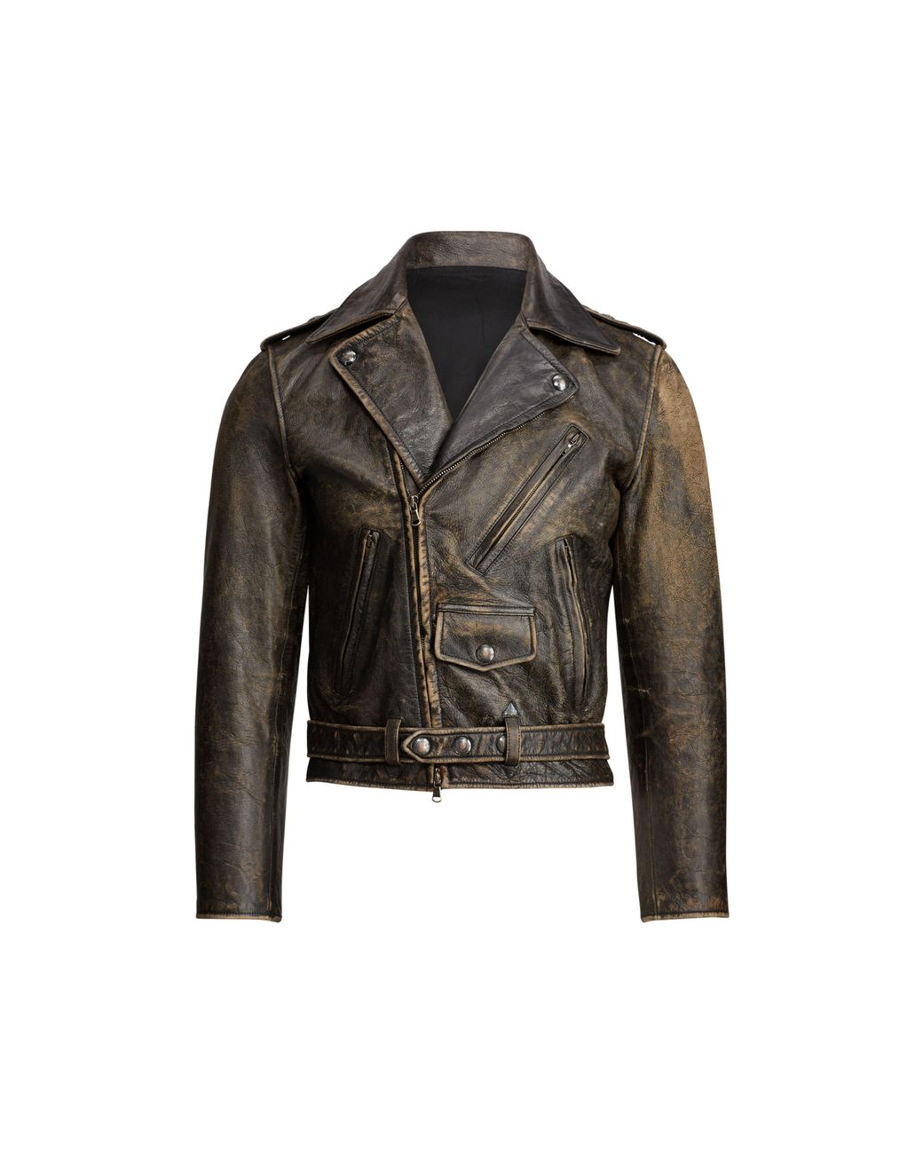 Ralph Lauren Purple Label Locklear Leather Moto Jacket in Black for Men |  Lyst
